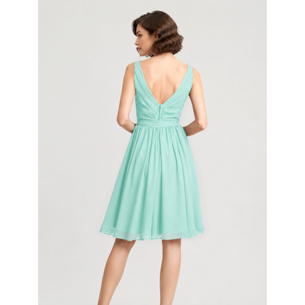Turquoise Short Bridesmaid Dress - Turquoise