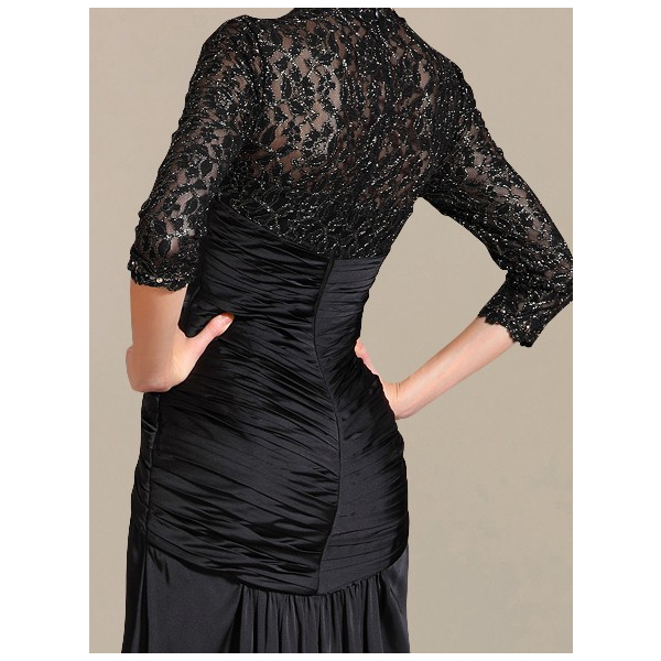 Lace Mother of the Bride Dress with 3 4 Sleeves