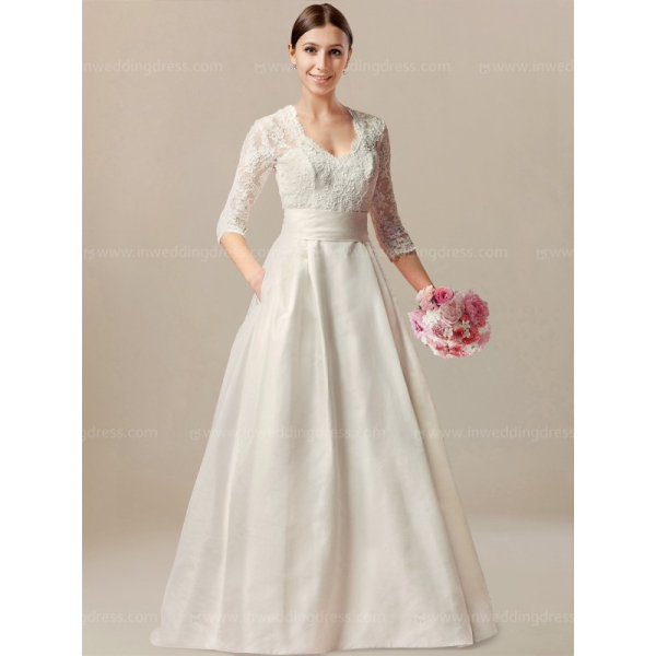 Vintage Wedding Dress with Sleeves $265
