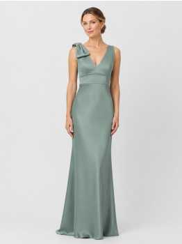 satin mother of the bride dress