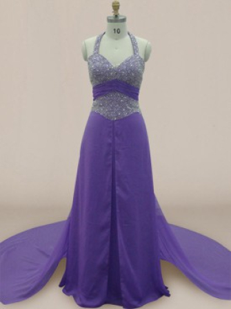 Longues Robes de bal-Purple