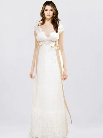 bescheiden vintage Hochzeitskleid