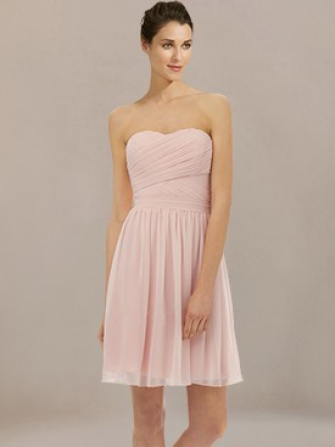 simple bridesmaid dresses_Pink