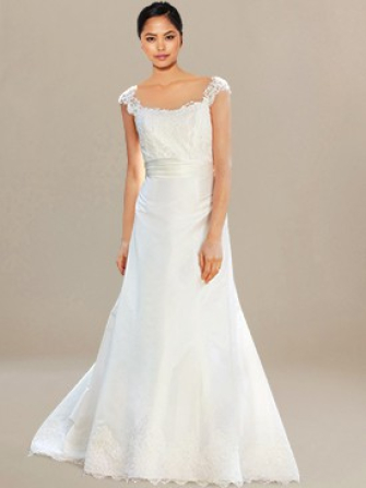 cap sleeve wedding gown