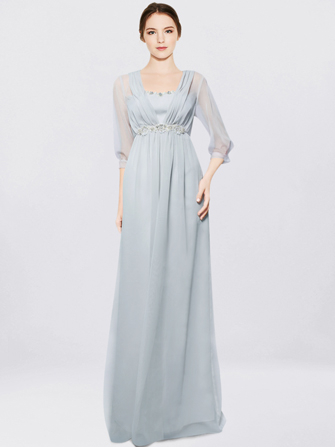 casual mother of the bride dress_Blue Pastel