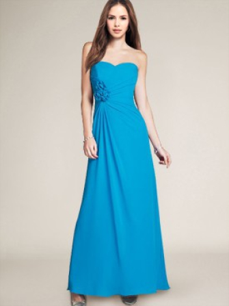 Elegantes Kleid Brautjungfer_Marine Blue