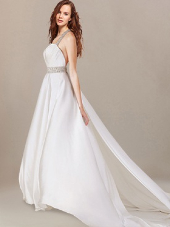Chiffon Beach Wedding Gown