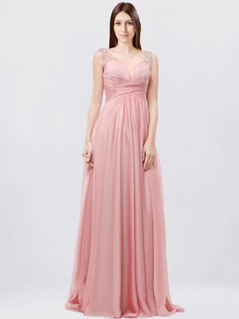 Chiffon Bridesmaid Dress_Pink