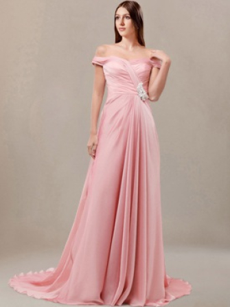 Chiffon Bridesmaid Gown_Pink
