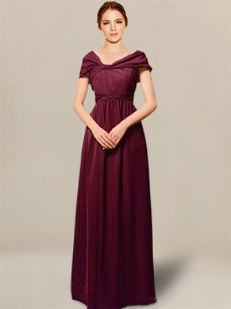chiffon mother of the bride dress_Berry