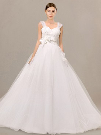 corseted wedding dress