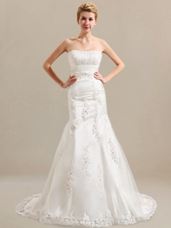 Drop Waist A-Line Bridal Gown