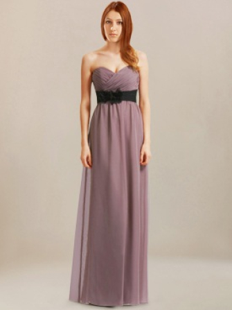 elegant bridesmaid dresses_Raisin/Black