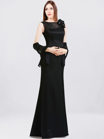 elegant mother of the bride dress_Black