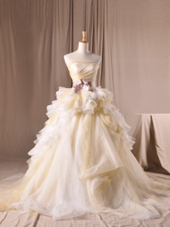 Elegant Wedding Dress_Champagne/Raisin