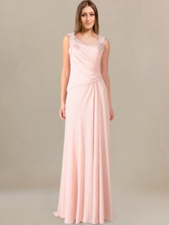 robe de bal de longueur de plancher_Pink