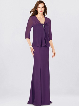 inexpensive mother of the bride dresses_Eggplant