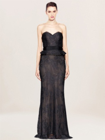 lace prom dress_Black