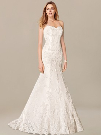 lace strapless wedding dresses