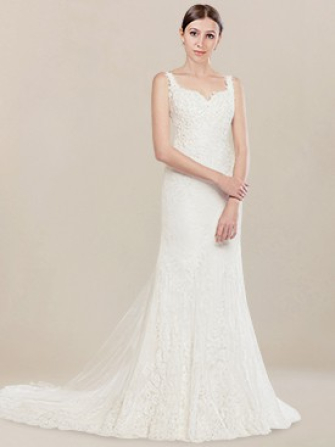 Open Back Lace Wedding Dress | $266