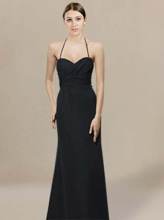 long bridesmaid dress_Black