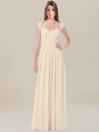 long bridesmaid dress_butter
