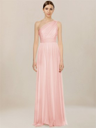 One Shoulder Long bridesmaid Dress | $113