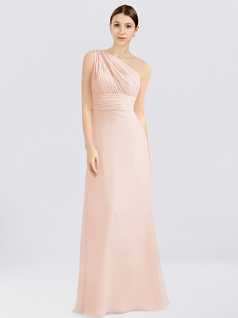 long bridesmaid dresses_Pink