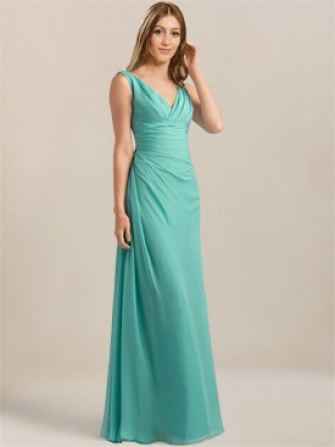 long bridesmaid dresses_Turquoise