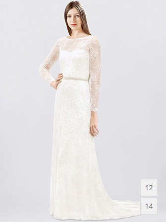 lace wedding dress_light ivory color