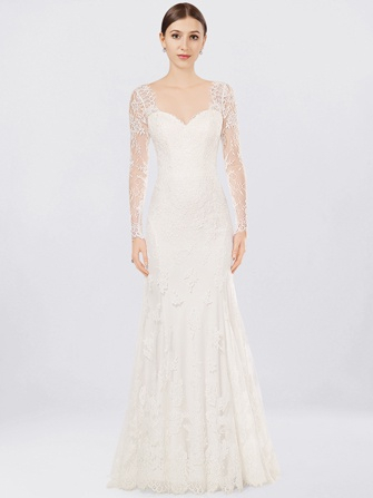 Wedding Dress with Long Sleeves | $269