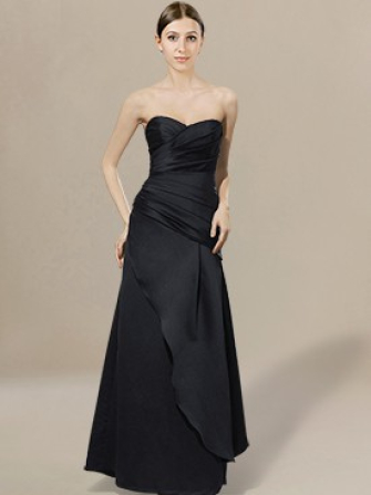 modest bridesmaid dress_Black