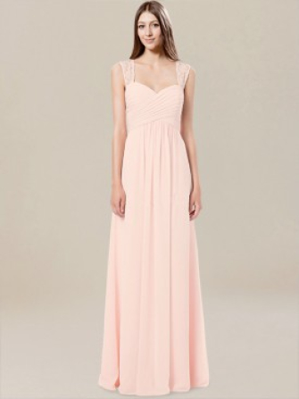 modest bridesmaid dress_pink