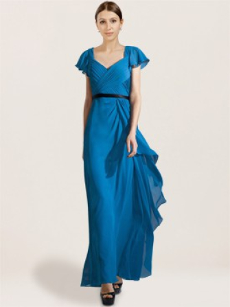 modest bridesmaid dresses_Marine Blue/Black