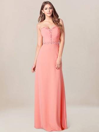 modest prom dress_Peach Fizz