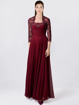 Mutter der Braut Kleid_Claret