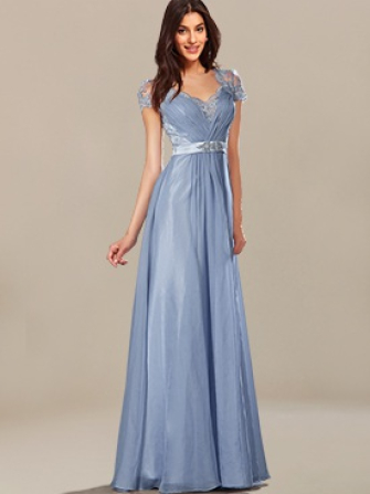 young mother of the bride dresses_Cornflower