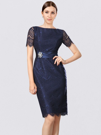 lace mother of the bride dress_Navy