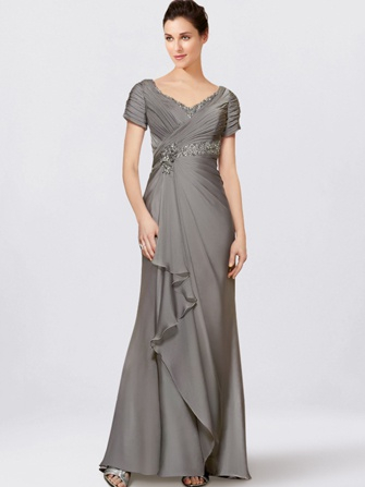 couture mother of the bride dresses_Charcoal