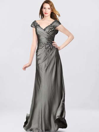 Mother of the Bride Long Dresses_Charcoal