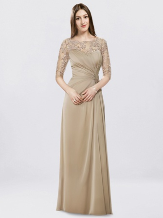 mother of the groom dress_cappuccino