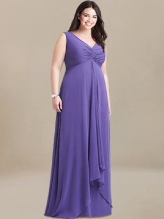 plus size Mutter der Braut Kleid_Purple