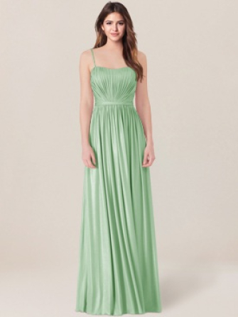 einfache Brautjungfer Kleid_Glass Green