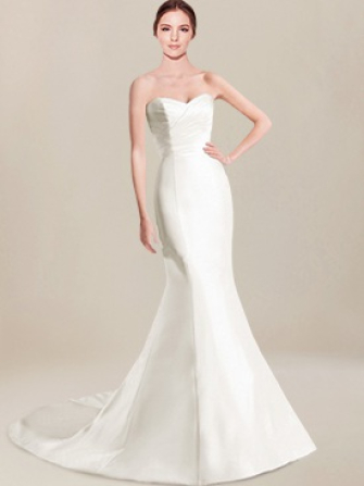einfache Meerjungfrau Hochzeitskleid