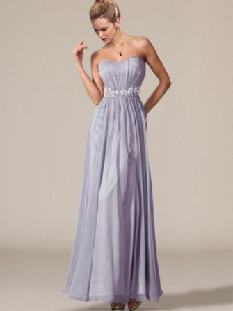 Strapless Bridesmaid Dresses_Lavender