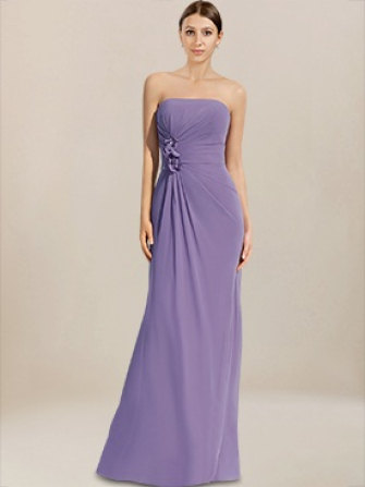 sweetheart strapless bridesmaid dresses_purple