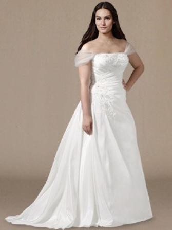 Taffeta Plus Size Bridal Gown