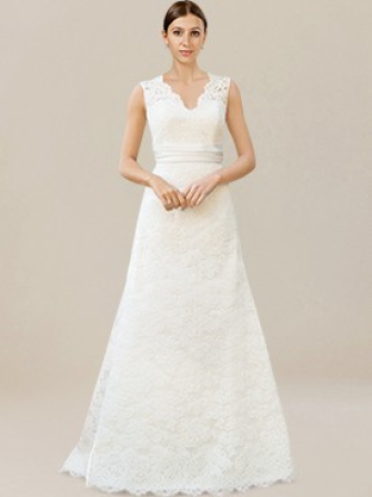 wedding dress with lace