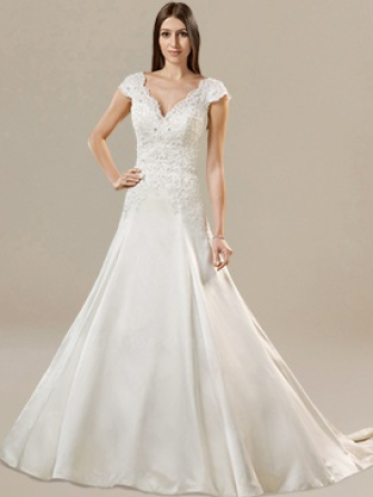 wedding dresses with cap sleeves