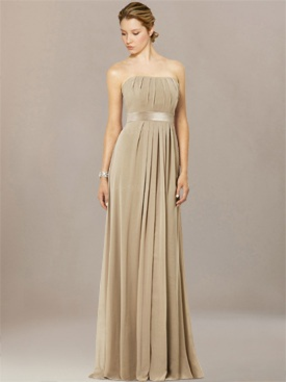 strapless bridesmaid dresses_cappuccino